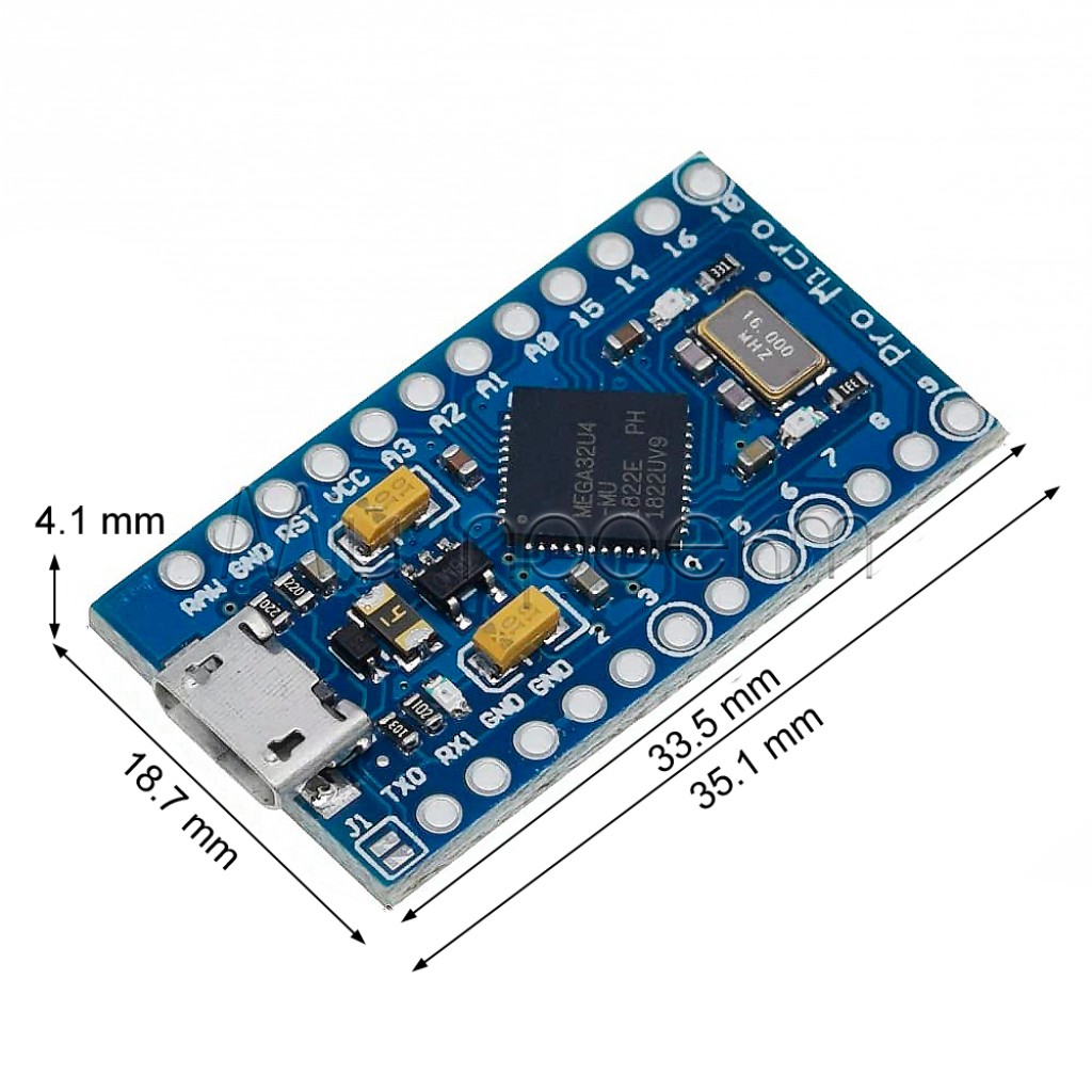 Плата разработчика Arduino Pro Micro на  ATmega32U4 Micro-USB Type-C