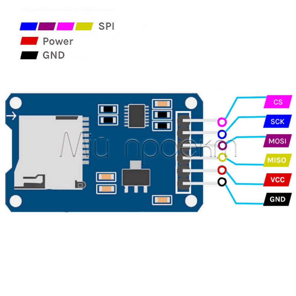 SPI адаптер для MicroSD карт 