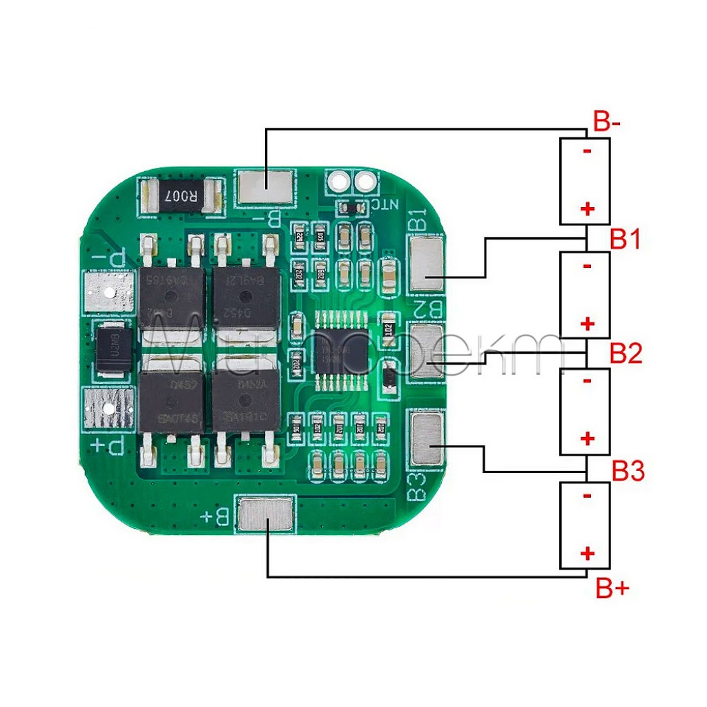 HX-4S-D20 BMS Модуль защиты Li-ion батарей 20A 16.8V