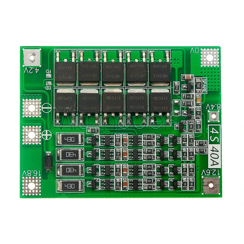 BMS 4S 40A 16,8В Контролер заряда розряда Li-ion батарей с балансировкой