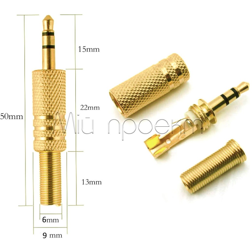 Штекер аудио Jack 3.5 мм, стерео 3 pin