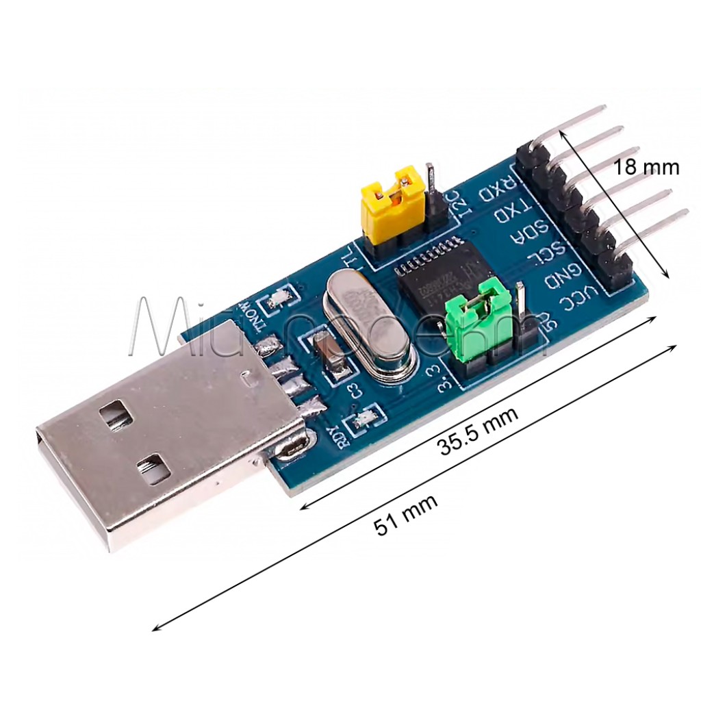 Преобразователь CH341T USB - (I2C IIC) UART USB - TTL