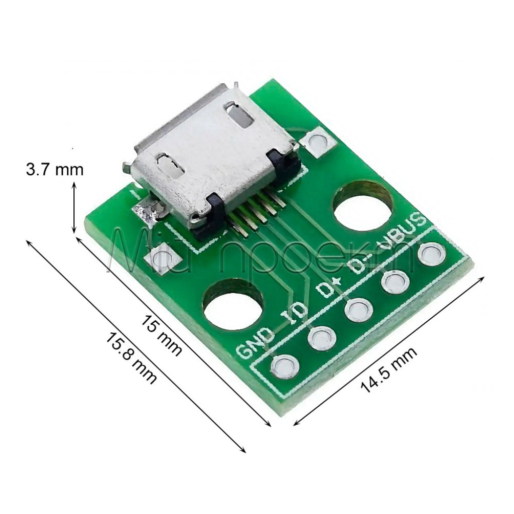 Micro-USB-B плата-переходник