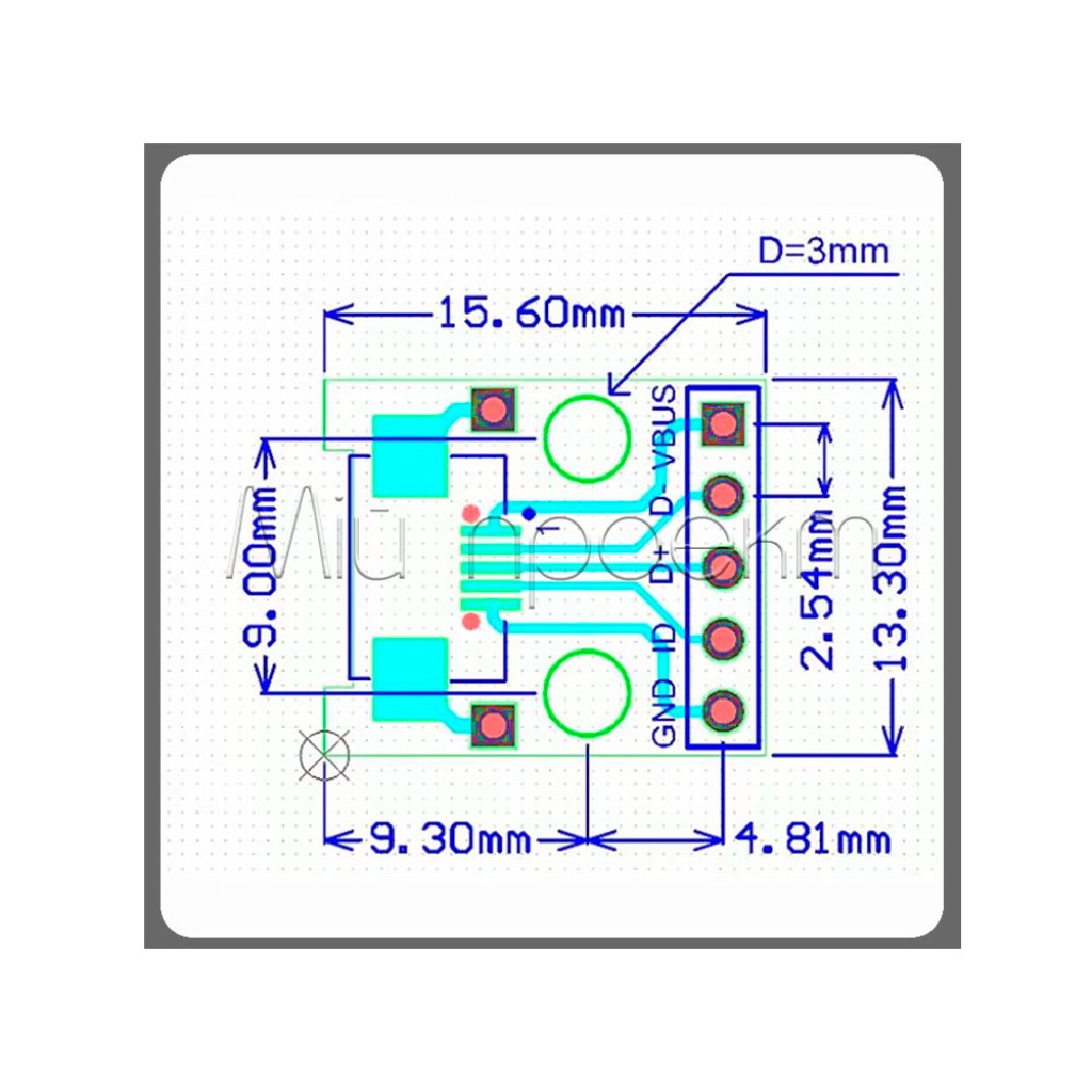 Micro-USB-B плата-переходник