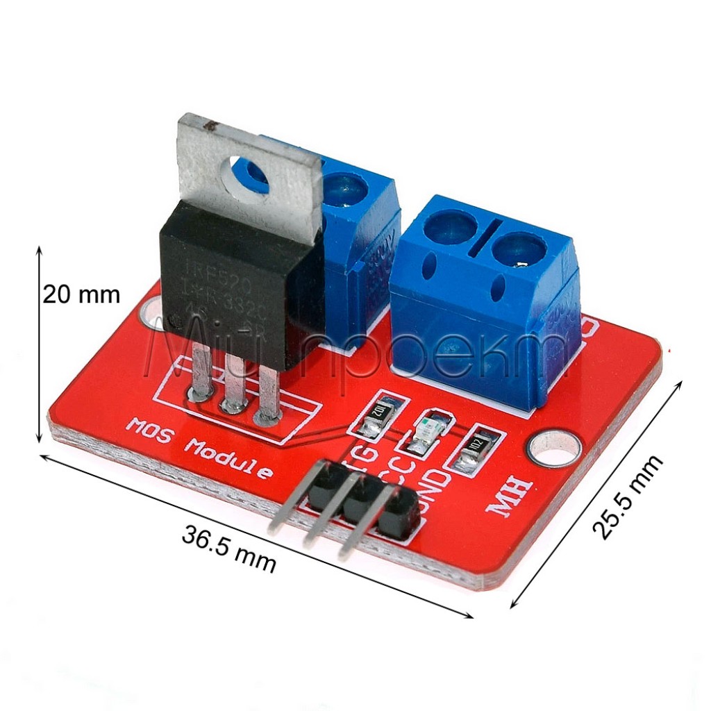 IRF520 Модуль с транзистором MOSFET