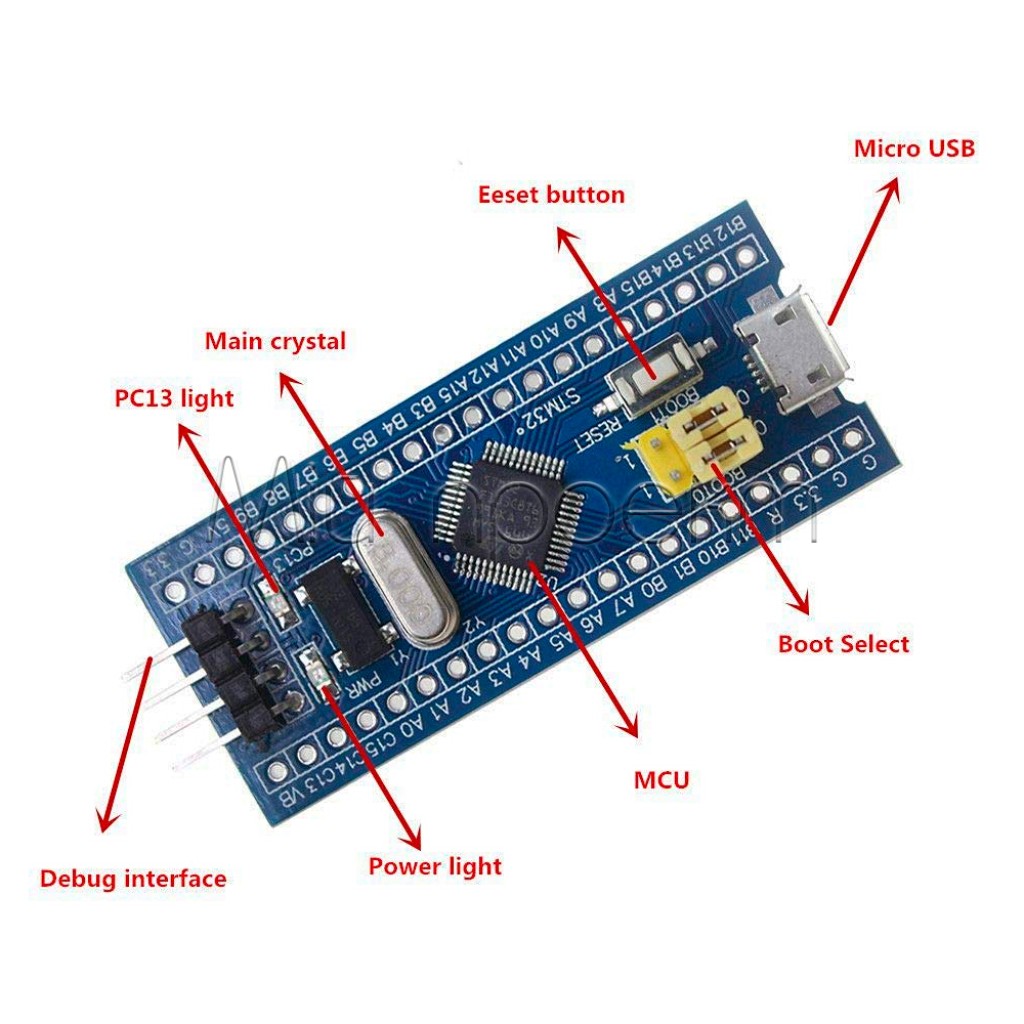 STM32 Плата разработчика STM32F103C6T6 / STM32F103C8T6