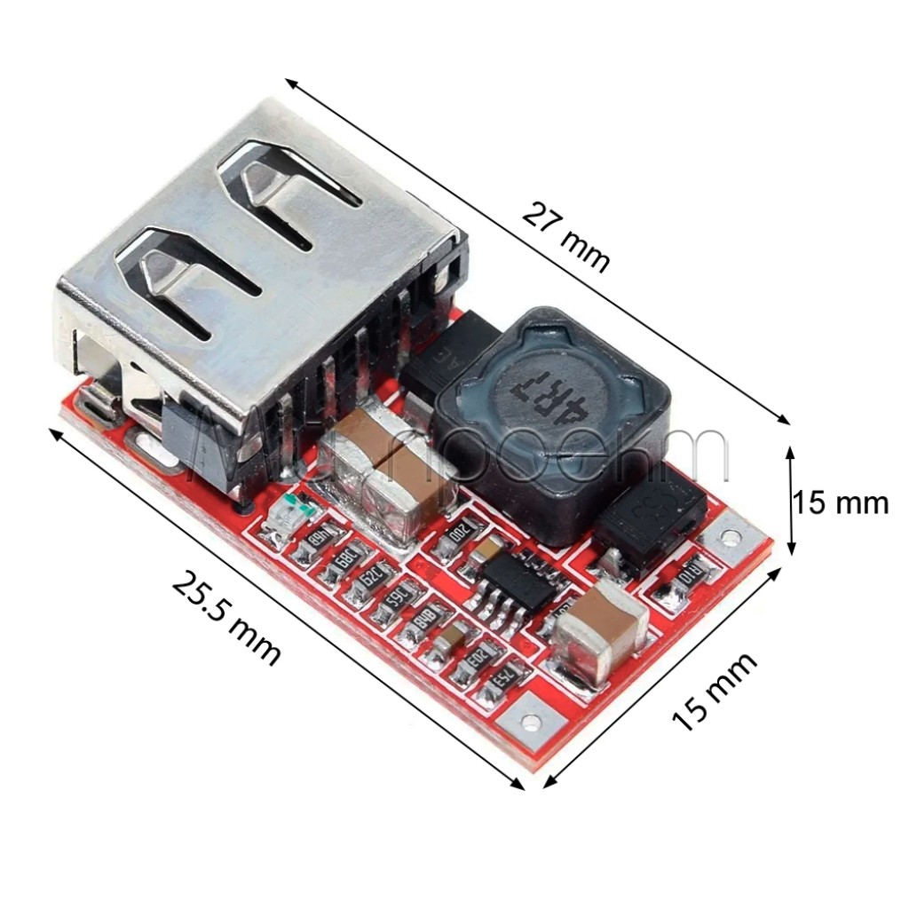 QS-1205CBUL-3A Понижающий преобразователь 5В 3А с (USB выходом)