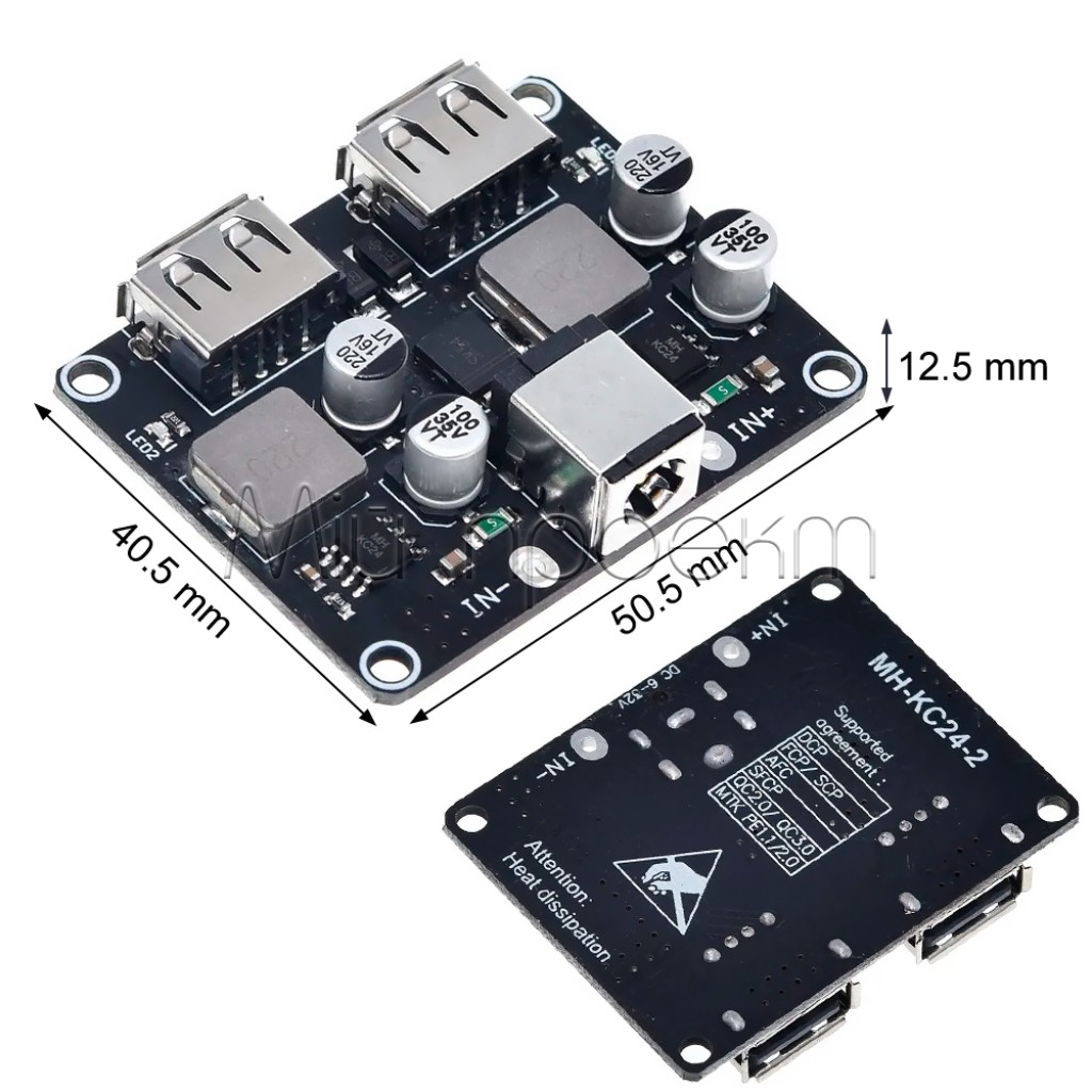 MH-KC24 Понижающий модуль быстрая зарядка QC3.0 USB