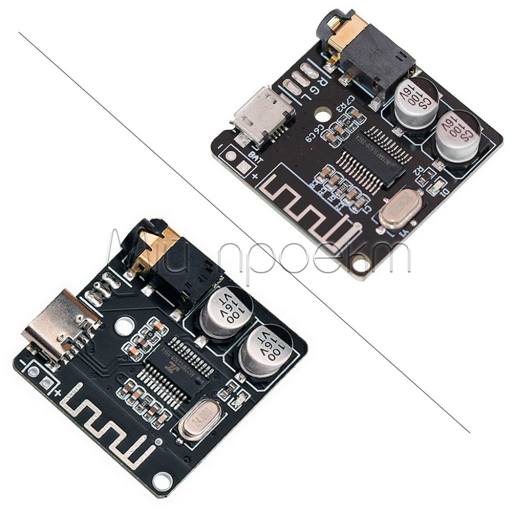 Bluetooth 5.0 стерео аудио модуль XY-BT-Mini VHM-314 (разъем Micro-USB, Type-C)