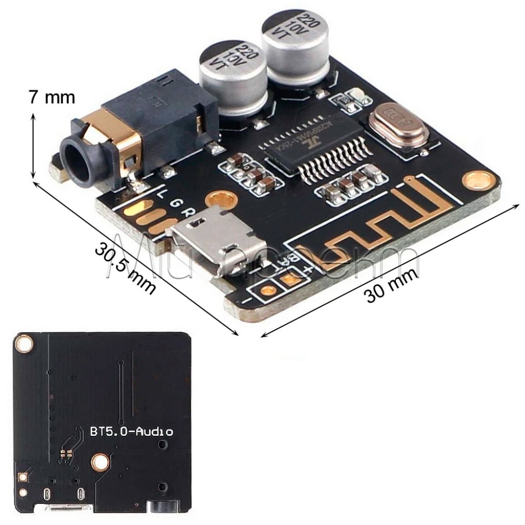 Bluetooth 5.0 стерео аудио модуль XY-BT-Mini VHM-314 (разъем Micro-USB, Type-C)