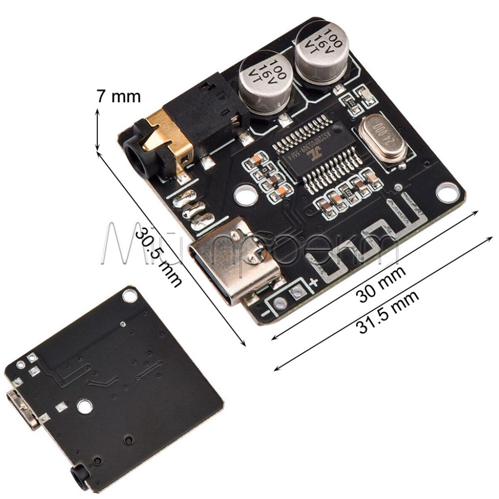 Bluetooth 5.0 стерео аудио модуль XY-BT-Mini VHM-314 (разъем Micro-USB, Type-C)
