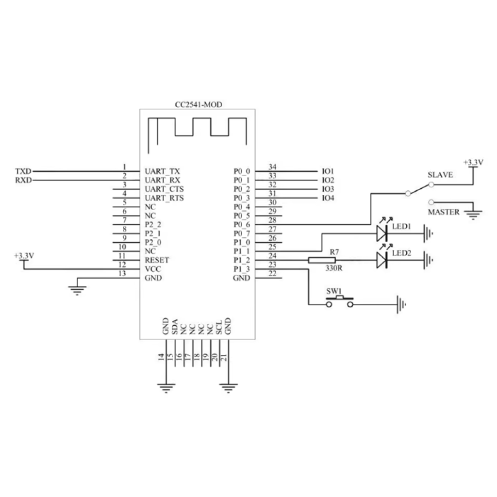 Модуль РСМ bluetooth 4.0 LB-BT05 CC2541 BLE