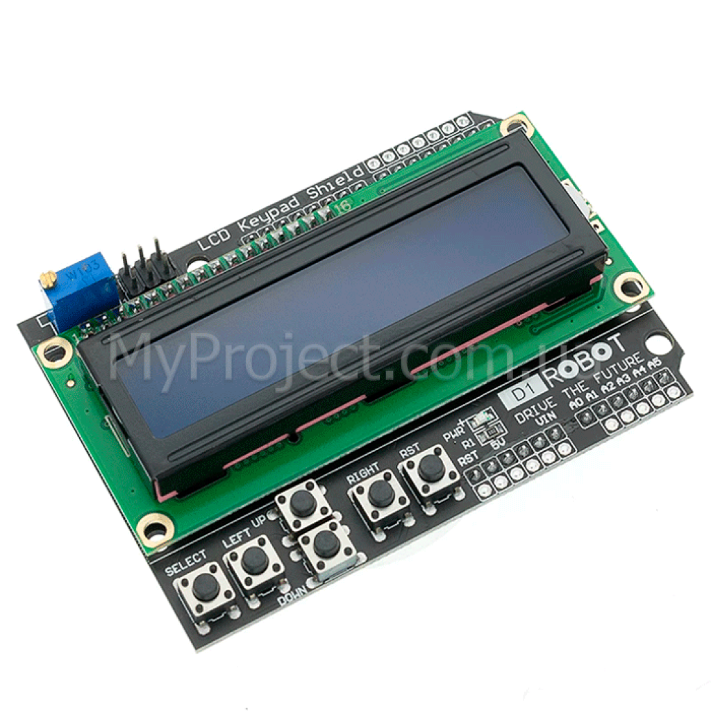 Дисплей LCD 1602 KEYPAD SHIELD с кнопками