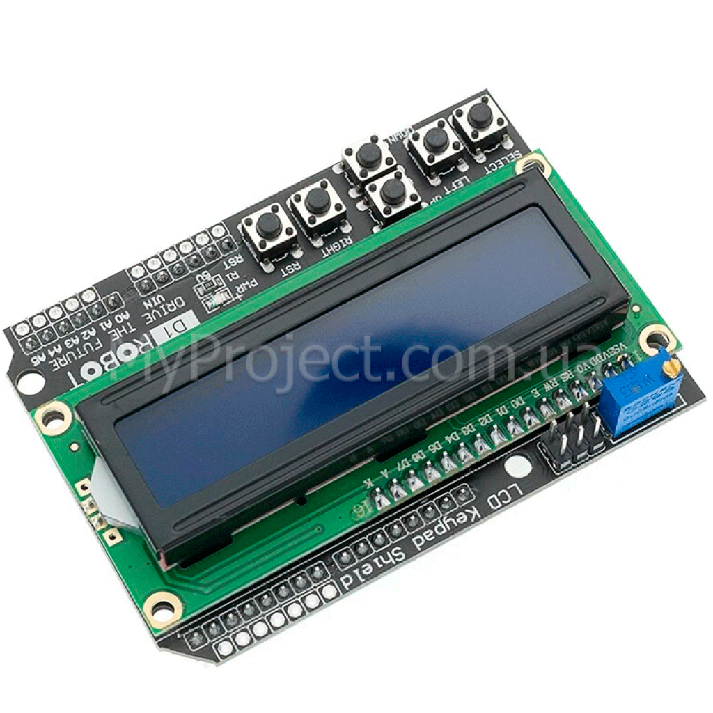 Дисплей LCD 1602 KEYPAD SHIELD с кнопками