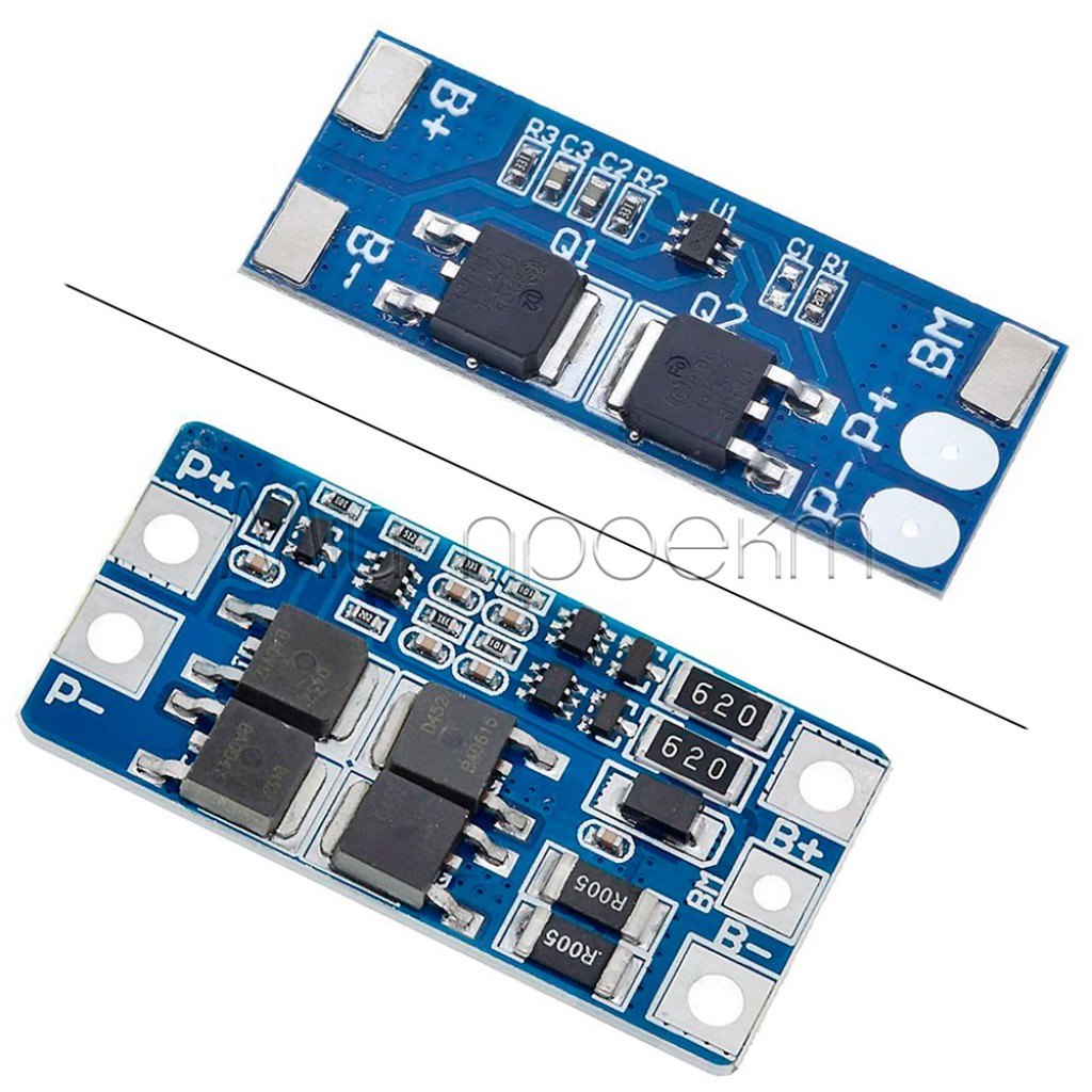 BMS Контроллер заряда защиты Li-Ion 18650 2S 8A (15А пиковая) с/без балансировки