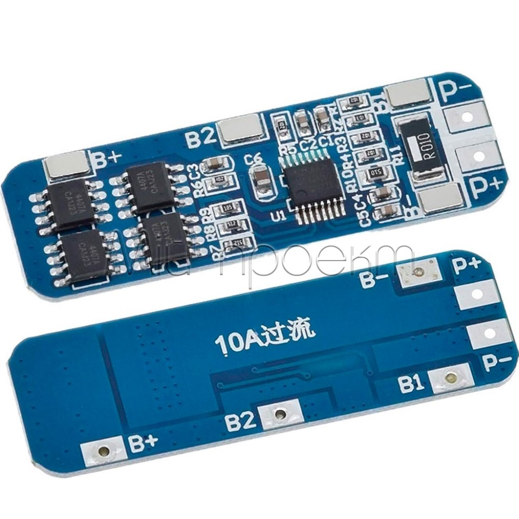 BMS HX-3S-01 Плата защиты Li-ion аккумуляторов (10A 12,6V)