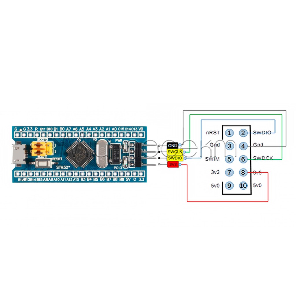 Плата разработчика CH32F103C8T6 (аналог STM32F103C8T6)
