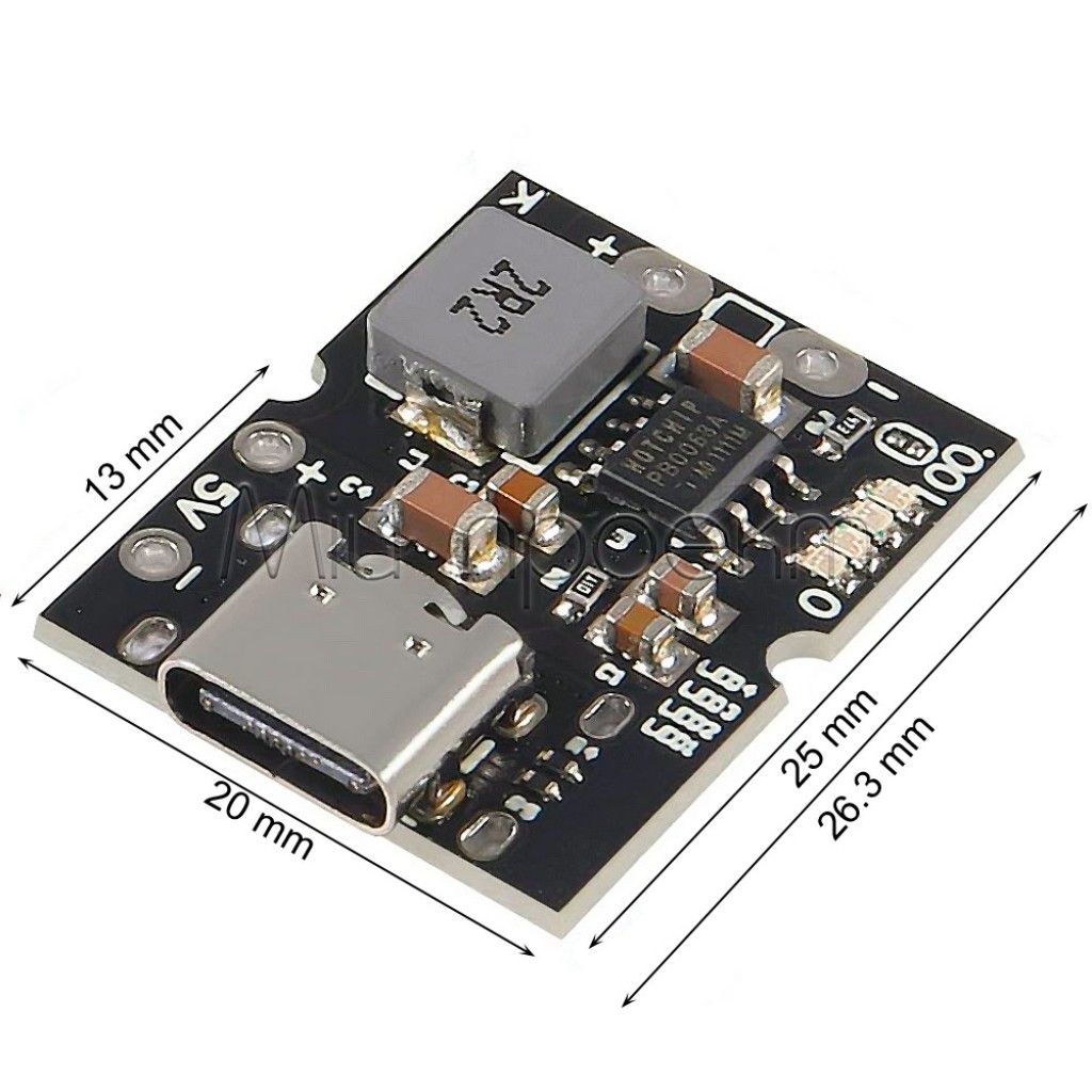 Модуль powerbank 1S USB Type-C контроллер заряда-разряда 4.2V/4.35V