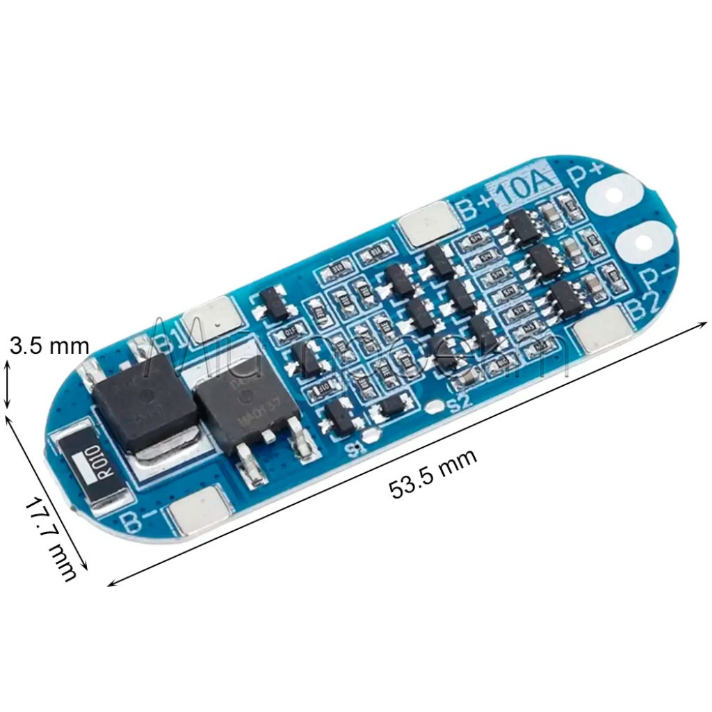 HX-3S-FL10A BMS контроллер заряда розряда (12.6V 10A) овал