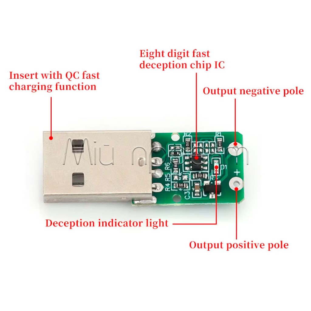 LX-QC01 Триггер быстрой зарядки QC2/QC3 (9-12 В)