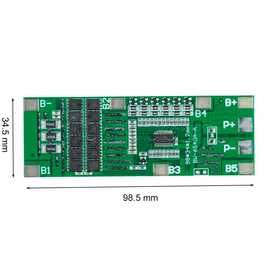 Контроллер BMS 6S 40A с балансировкой (CF-6S40A-A)