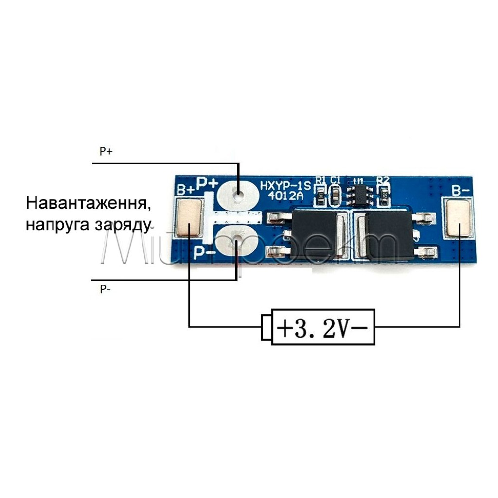 HXYP-1S-4012A Контроллер BMS 12А (3.2В) (1S LiFePO4)
