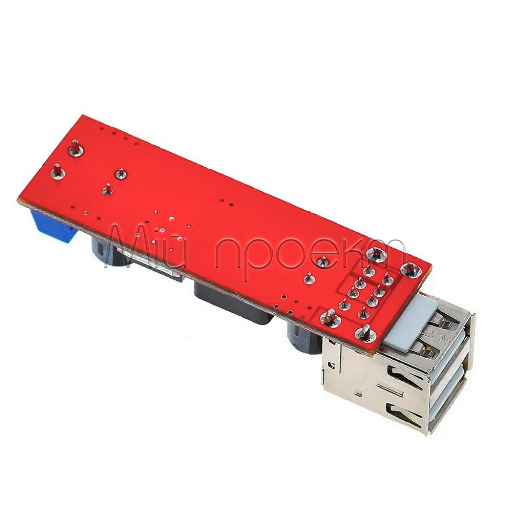 Стабилизатор понижающий DC-DC (2 USB 6-40В) на 5В 3А LM2596S