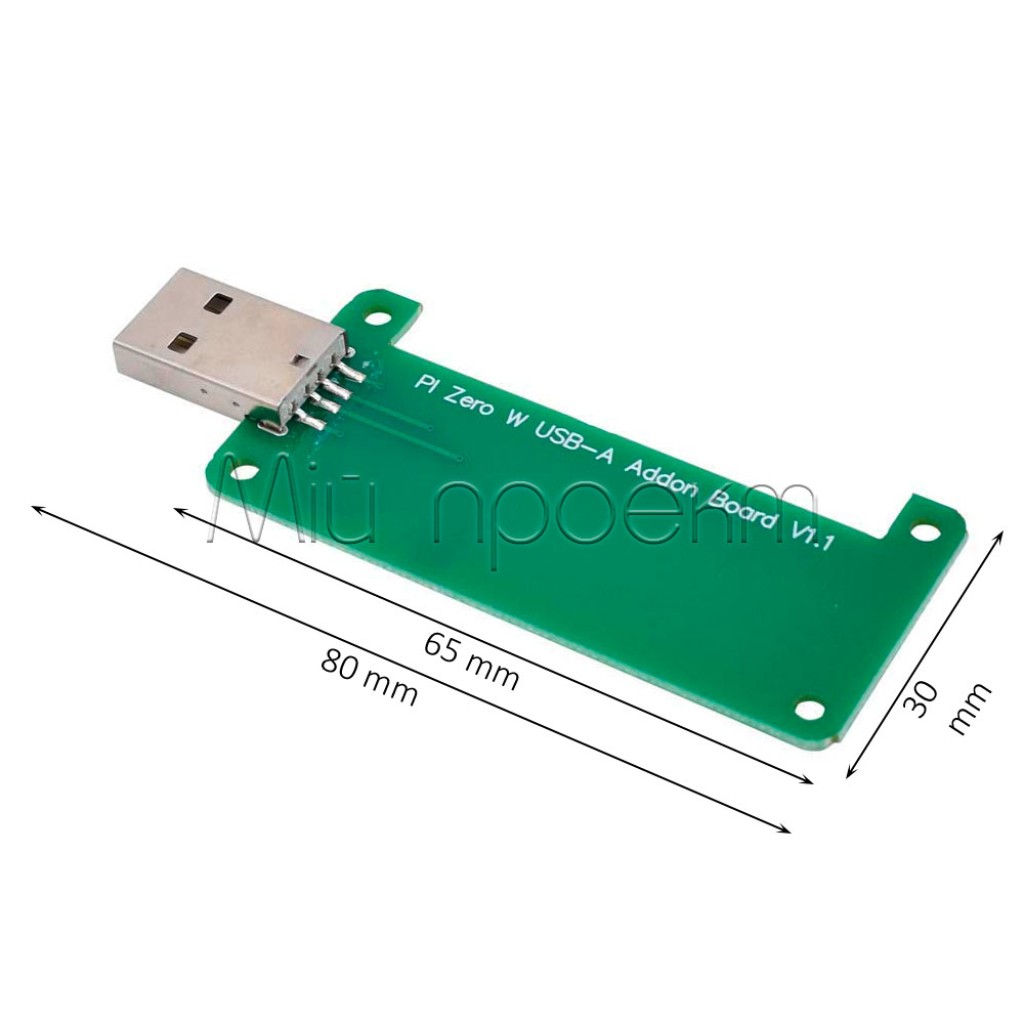 Плата адаптера V1.1 USB-A (Плата расширения для Raspberry Pi Zero 1.3/Zero W)