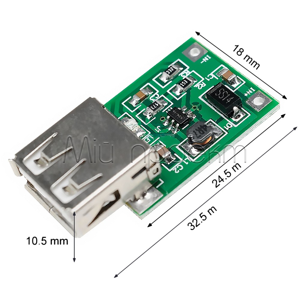 HW-105 Модуль повышающий преобразователь 5В 600мА с USB выходом