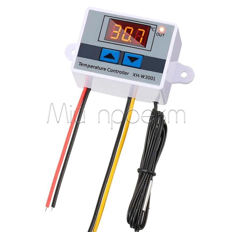 XH-W3001 Цифровой терморегулятор, -50...+110 °С, 10А, 12V, 24V, 220V
