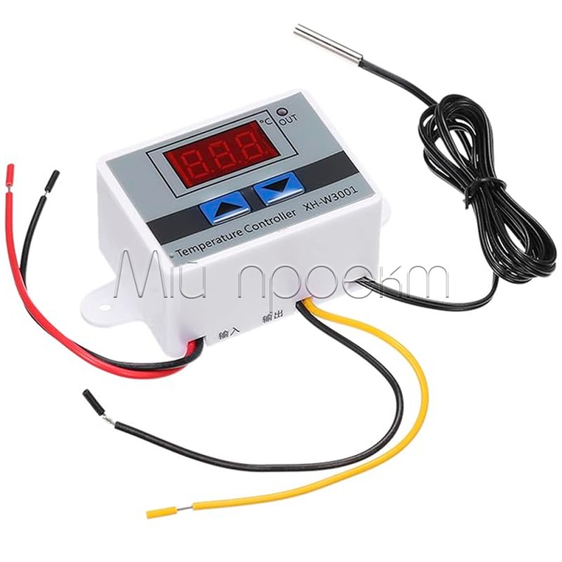 XH-W3001 Цифровой терморегулятор, -50...+110 °С, 10А, 12V, 24V, 220V