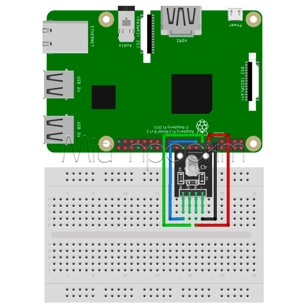 Модуль светодиода KY-016 (RGB LED)