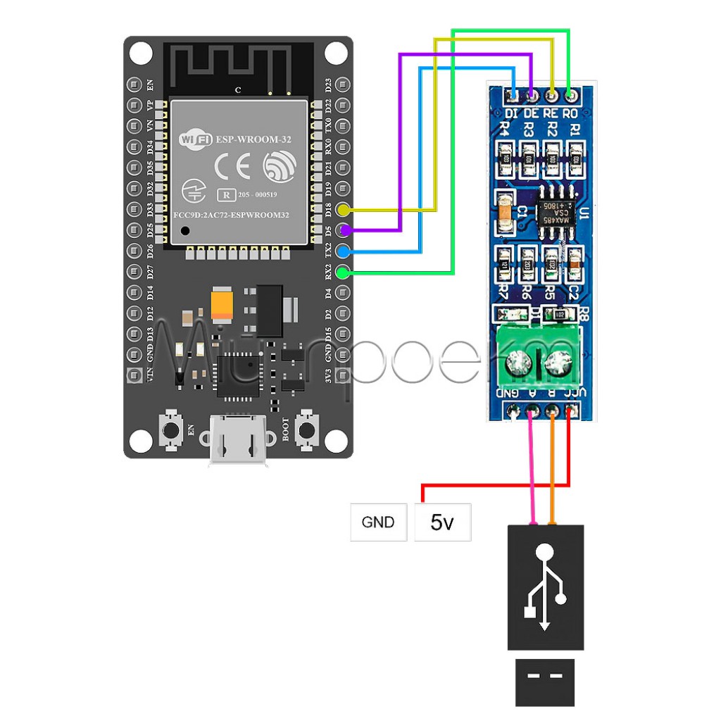 Модуль MAX485 преобразователь TTL to RS-485
