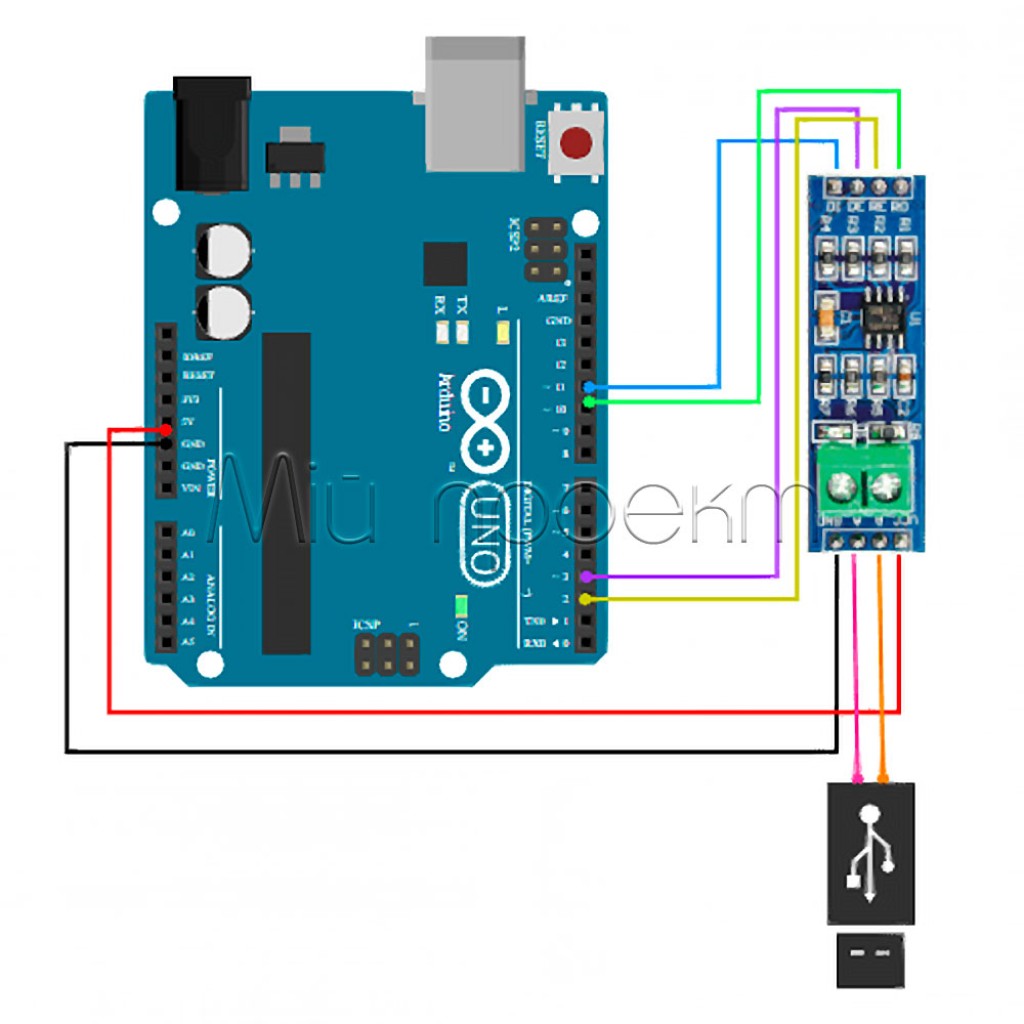 Модуль MAX485 преобразователь TTL to RS-485