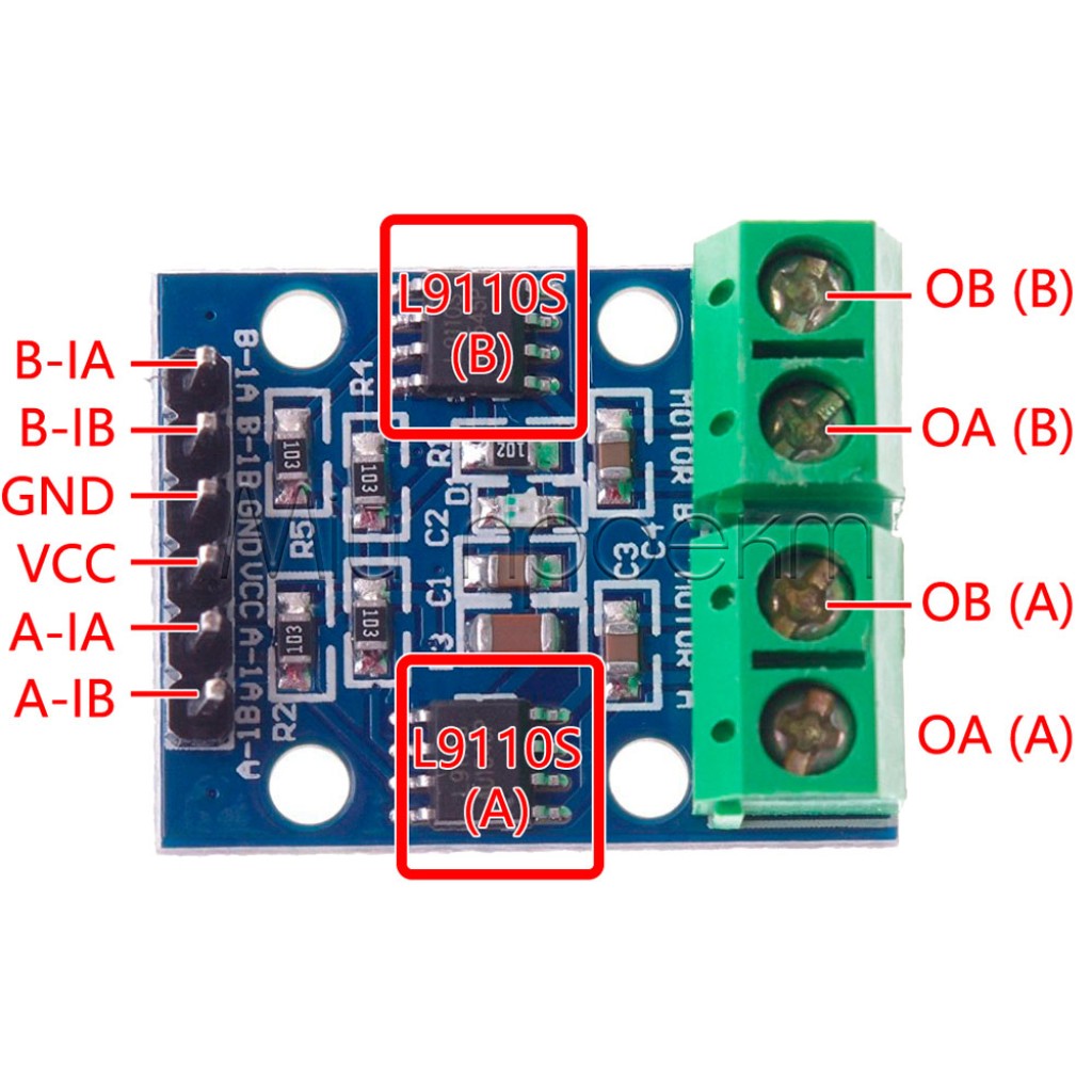Двухканальный драйвер двигателя HG7881 / L9110 Arduino AVR Pic