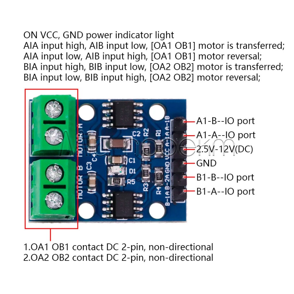 Двухканальный драйвер двигателя HG7881 / L9110 Arduino AVR Pic