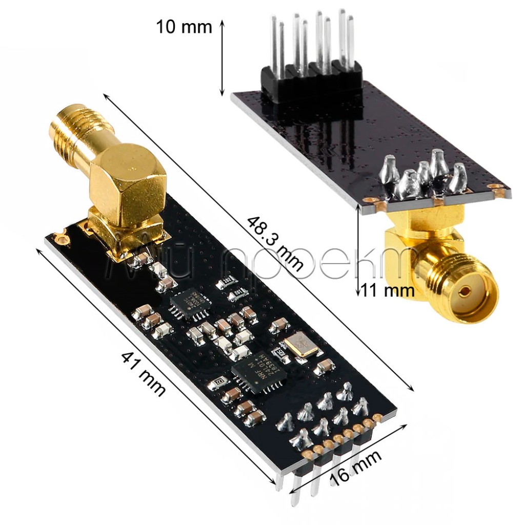 Модуль NRF24L01+PA+LNA 2.4ГГц с SMA антенной