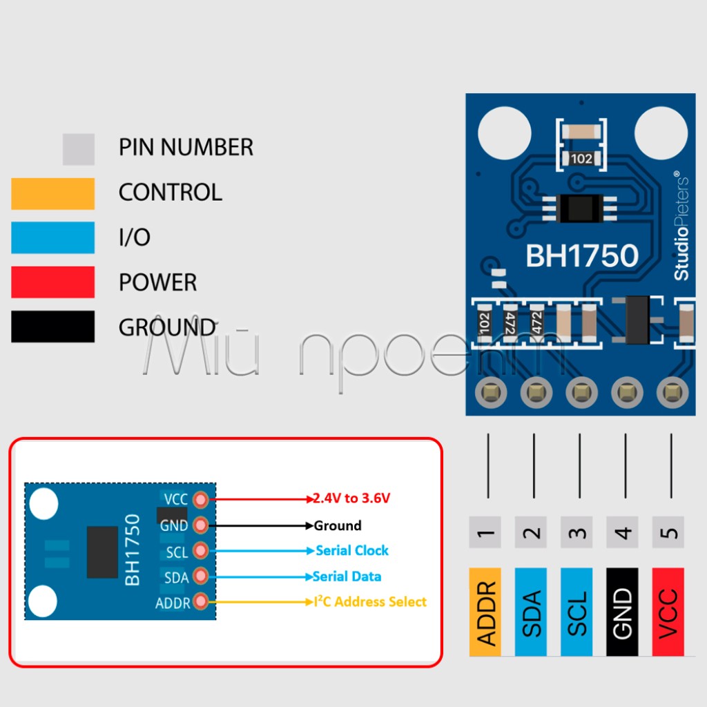 Датчик освещенности BH1750 (GY-302)