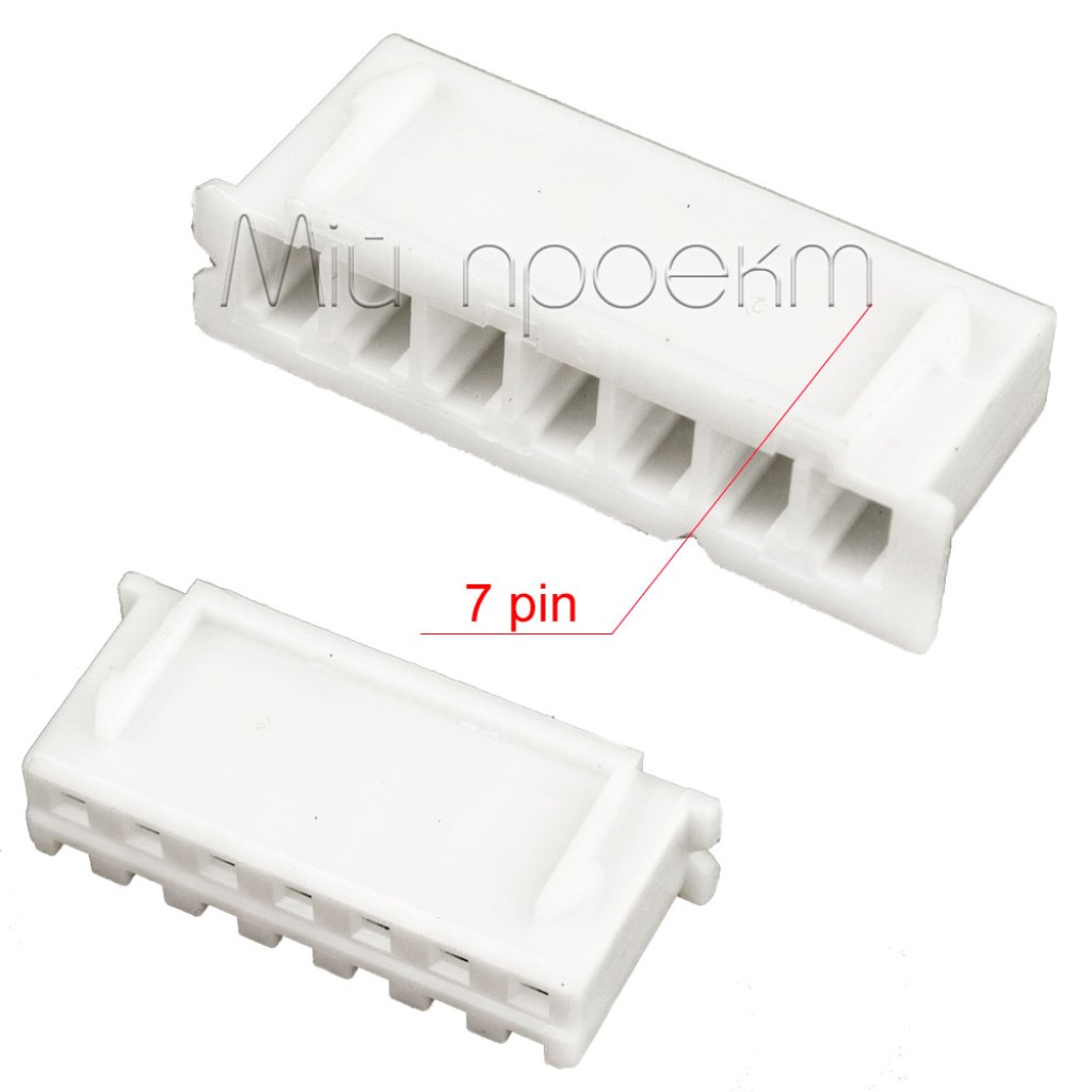 Роз'єм XH2.54-2Y-3Y-4Y-5Y-6Y-7Y-8Y-9Y-10Y-11Y-12Y-13Y-14Y (монтаж на провід) (корпус)