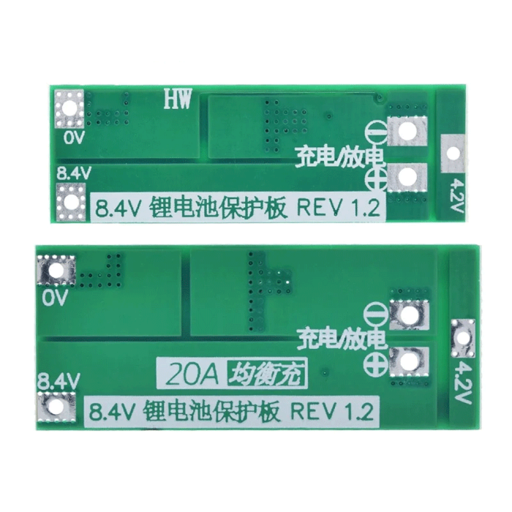 HW-391✨HW-392✨BMS 2S 20A 7,4V (8,4V) плата защиты аккумулятора Li-Ion 18650 (контроллер заряда/разряда) с балансировкой