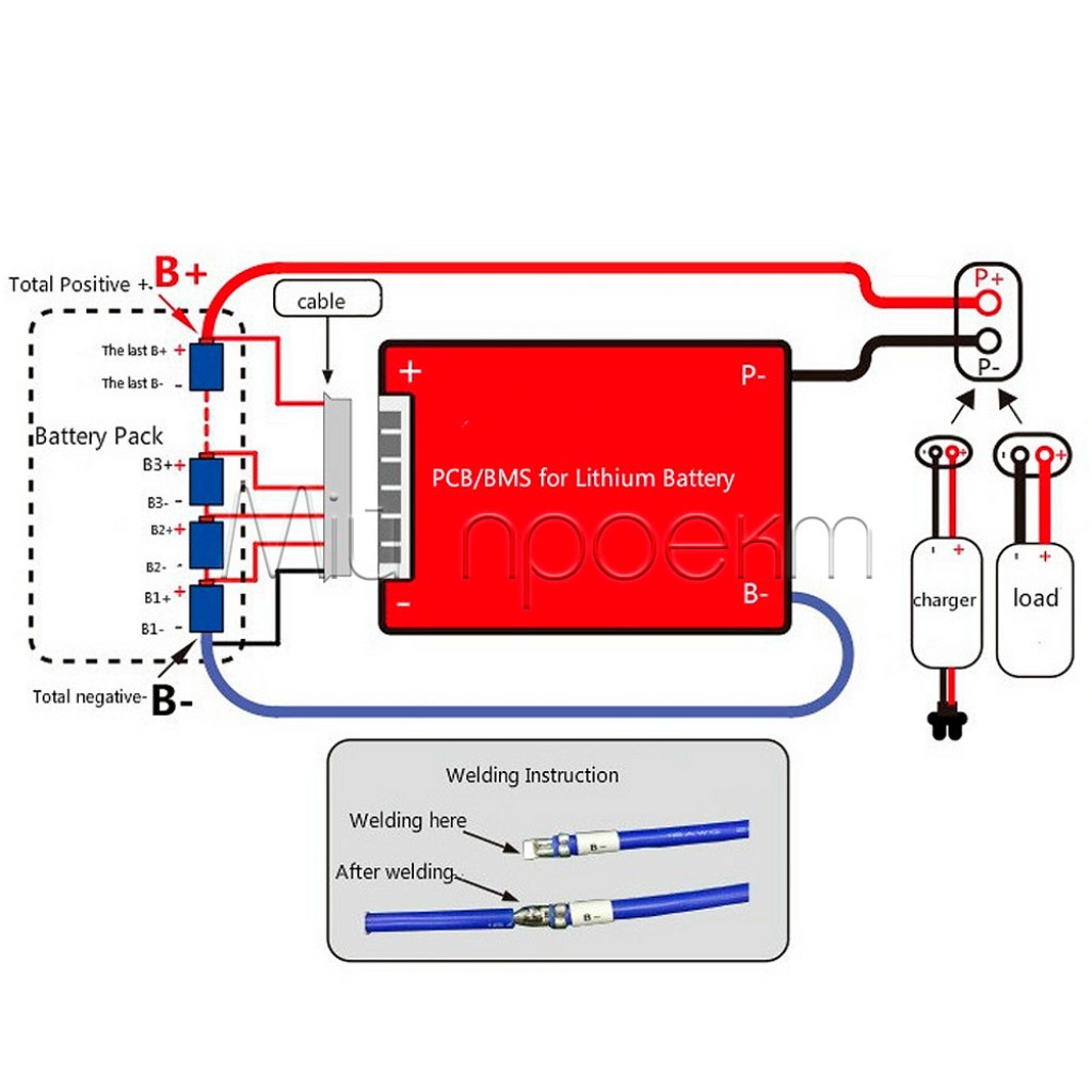 BMS контроллер  DaLy Li-ion 12V 3S 60A