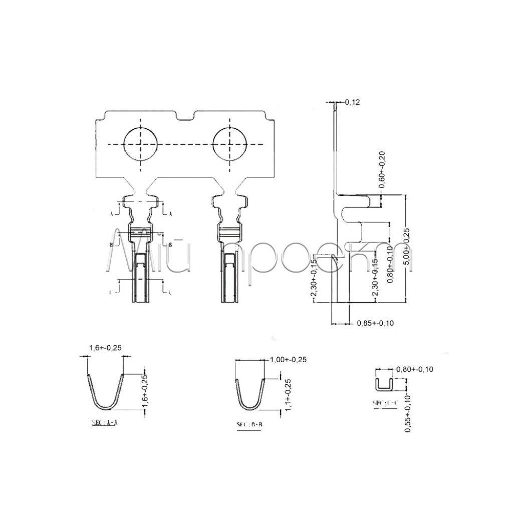 Контакти на дроті 15см (28AWG) для GH-1.25