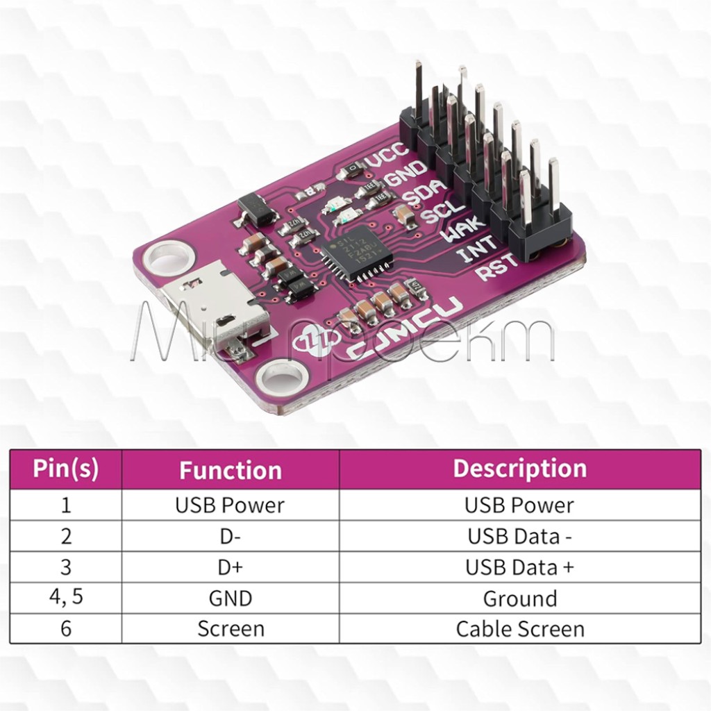 Конвертер USB в SMBus (I2C) на мікросхемі CP2112