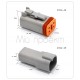 Комплект автомобильных 2-3-4-6pin разъемов Deutsch DT (DT04-2P-3P-4P-6P / DT06-2S-3S-4S-6S) с контактами и уплотнителями