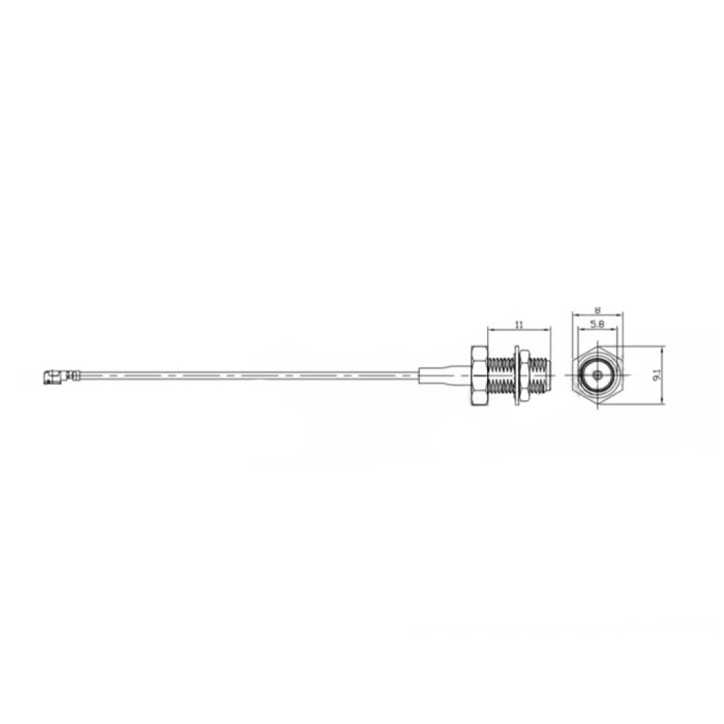 Кабель-перехідник антенний SMA-IPEXuFL / RP-SMA-IPEXuFL (Модуль WIFI/GSM/3G/4G)