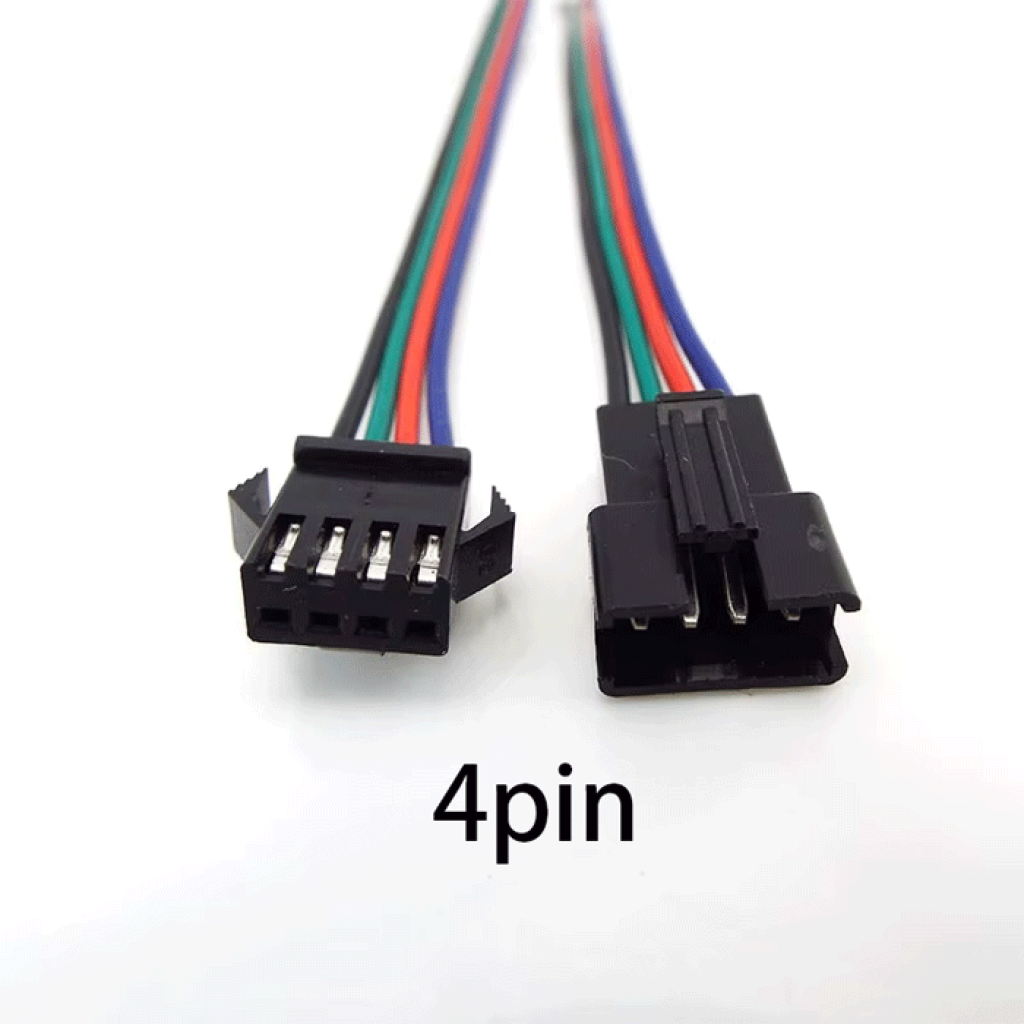 Роз'єм JST-SM-4P комплект тато мама на дроті 15см (22 AWG) (конектор 2.54мм пара)