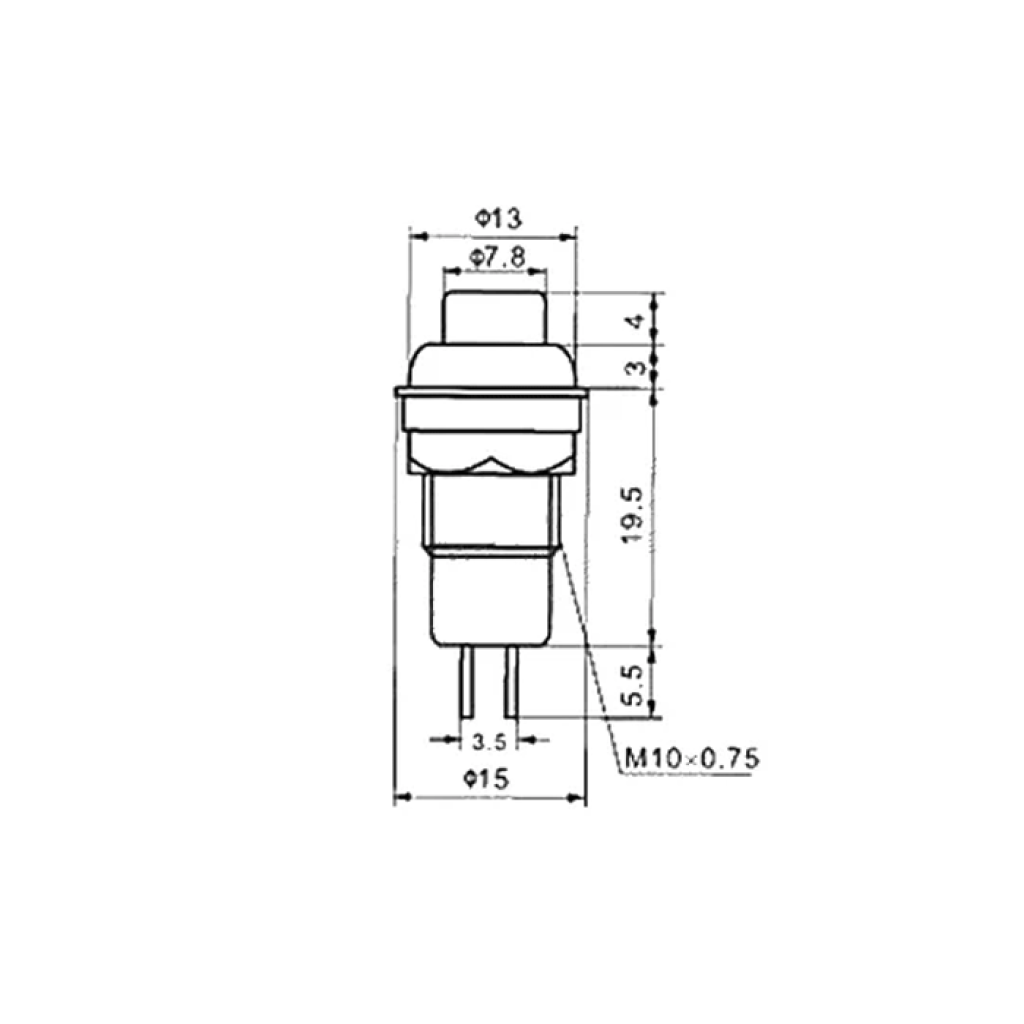 Кнопка с фиксацией DS-211