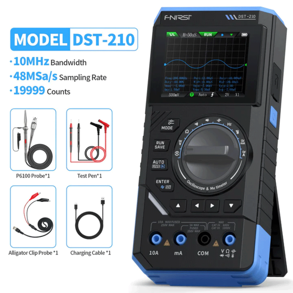 FNIRSI DST-210 DST-201 3в1 Цифровой мультиметр Осциллограф Генератор сигналов