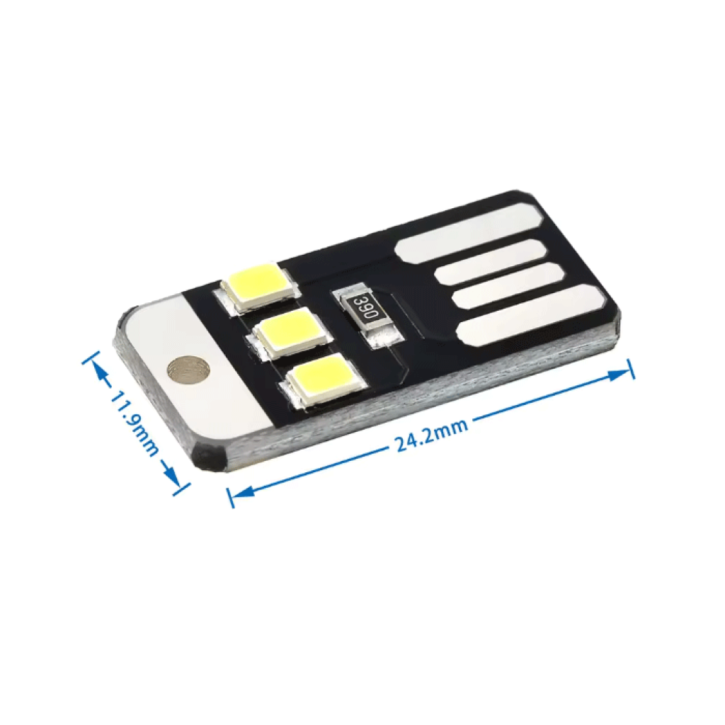 Мини фонарик USB LED 3 светодиода