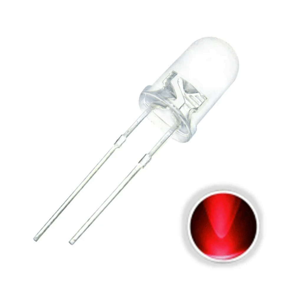 Светодиод F5 5мм цветной 3.3V (прозрачный)